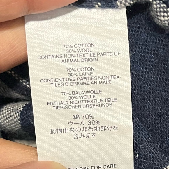 J.Crew Men’s Navy Plaid Flannel Shirt with Suede Elbow Patches - Size M - Picture 5 of 15